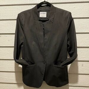 Old Navy Women's Collarless Charcoal Blazer Sz Med NWOT